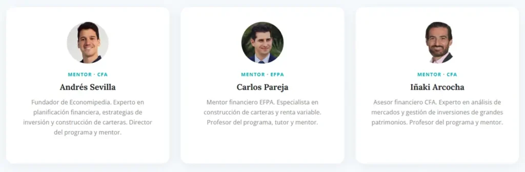 Mentores del Programa de Inversión de Economipedia